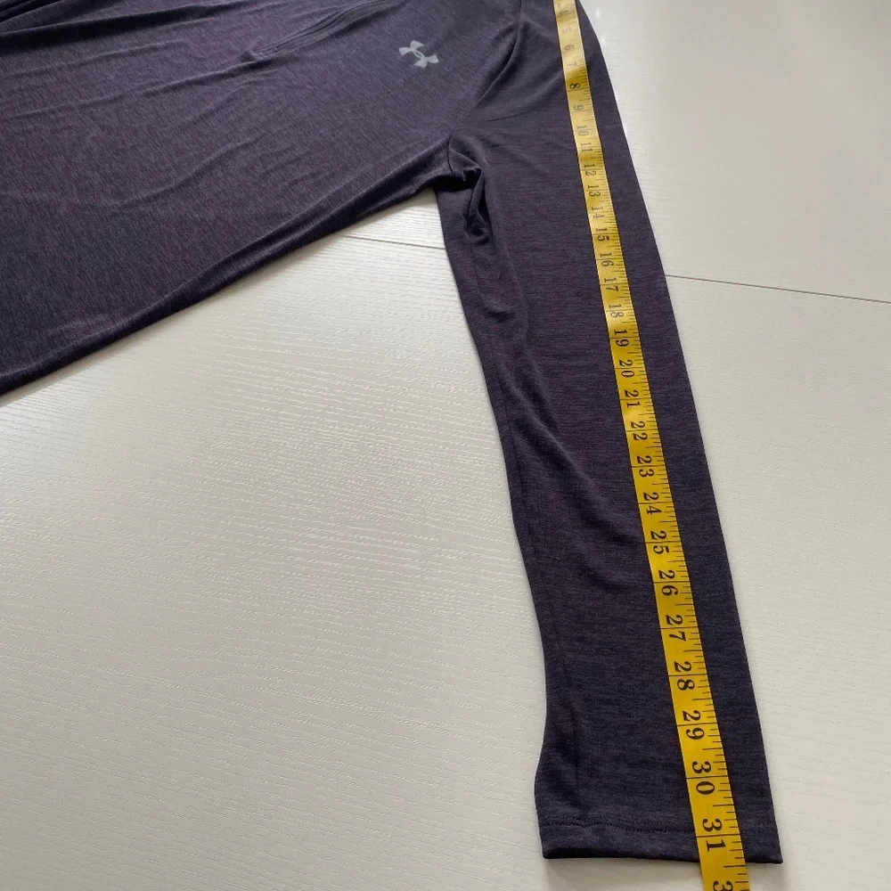 Under Armour Loose Heatgear Half Zip Pullover Men's Purple Size M - Picture 7 of 8